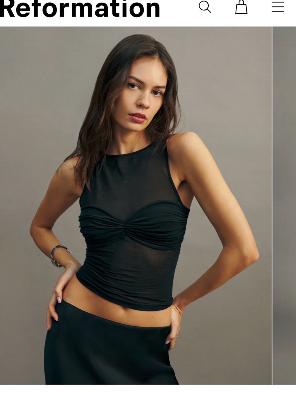 Reformation Rose Knit Top